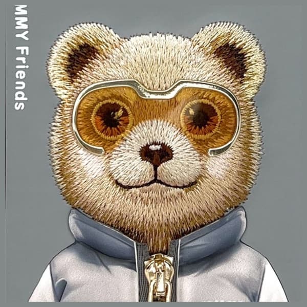 Nimmy Mobilcover til iPhone 16 Pro Max Cool & Cute 2.0 Bear - Grå