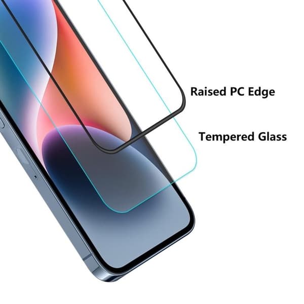 [2-PACK] iPhone 14 Plus Karkaistu lasinen näytönsuoja - Musta