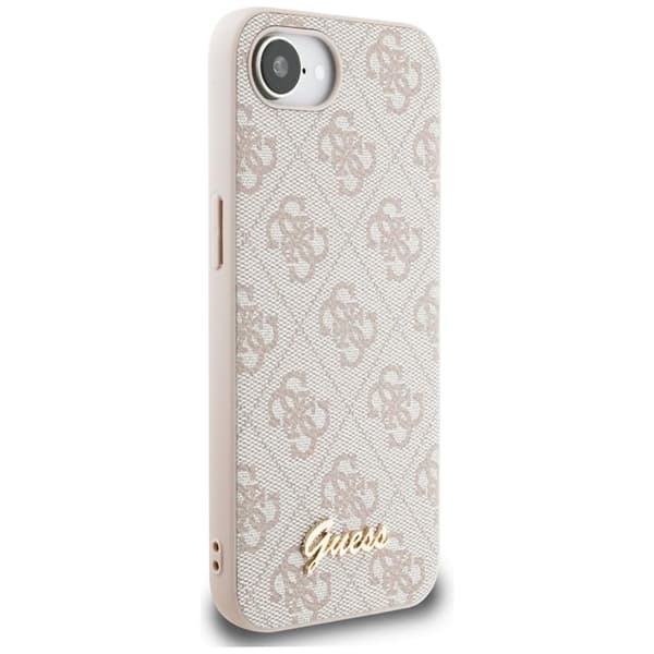 Guess telefontaske til iPhone 16e MagSafe 4G Script Logo - Lyserød