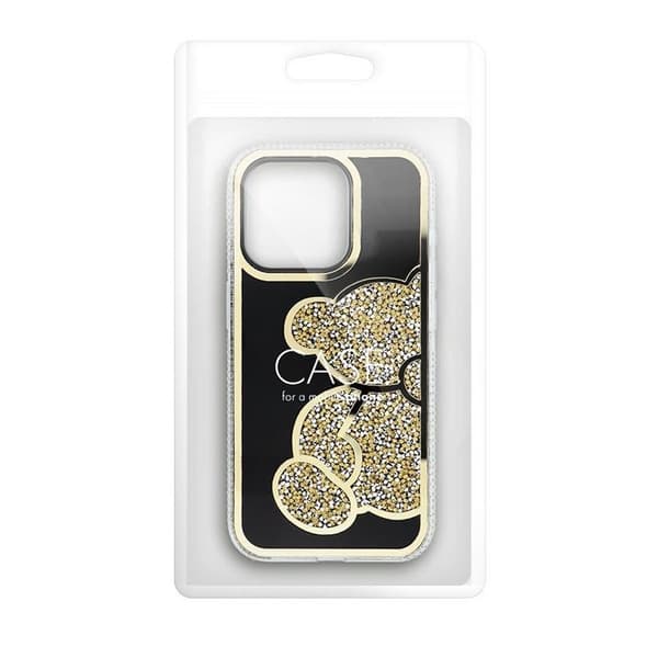 Mobilskal till iPhone 16 Teddy Bear - Guld
