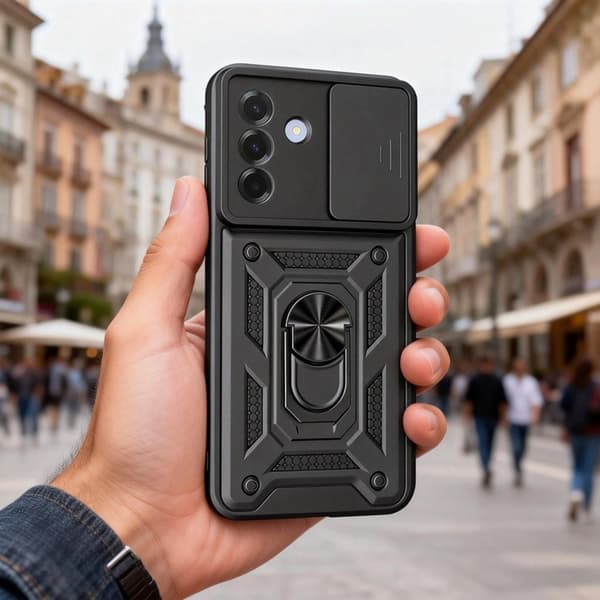 Tech-Protect Mobilskal För Galaxy A27 Camshield Pro - Svart