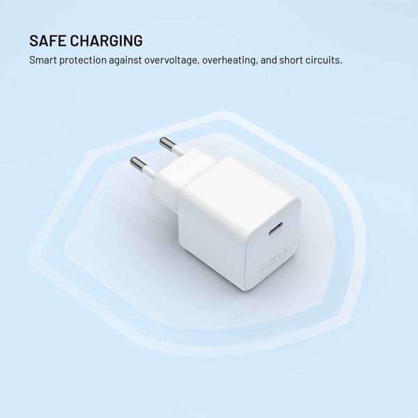 FIXED Super Snabb Mini Hemladdare USB-C PD 65W Vit