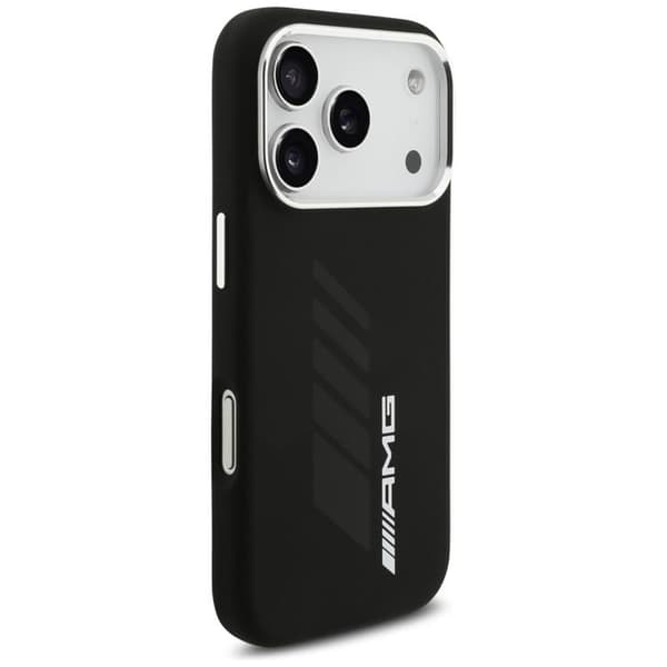 AMG telefontaske til iPhone 17 Pro MagSafe silikone oversize romber - sort