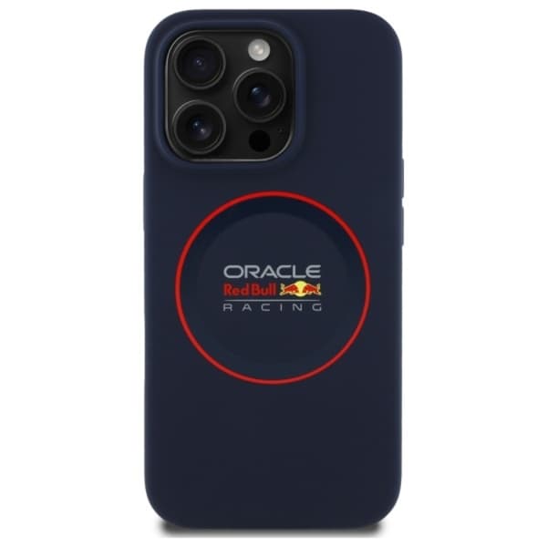 Red Bull telefonetui til iPhone 14 Pro MagSafe silikone rød ring