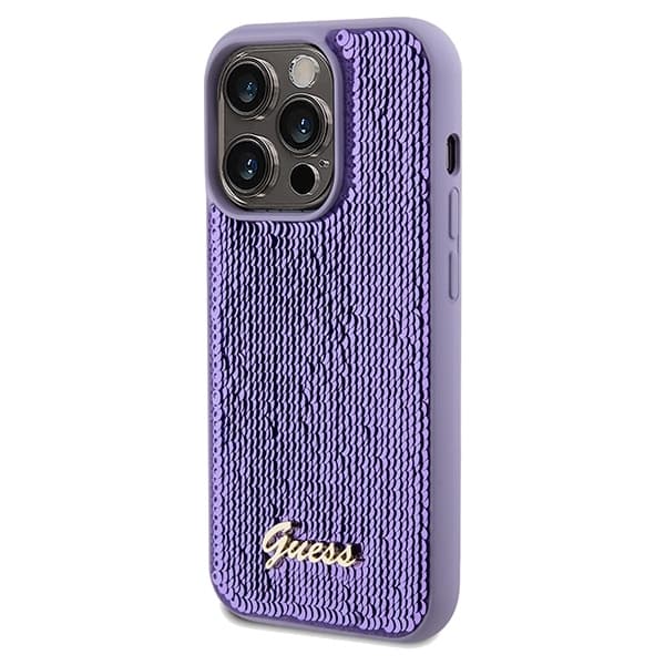 Guess Mobilskal till iPhone 14 Pro Max MagSafe Sequin Script Metal