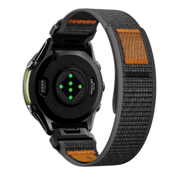 Spigen Armbånd Til Garmin Quickfit 22mm Active Athlex Air - Sort/Orange