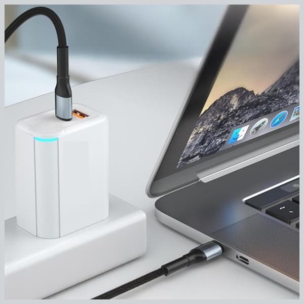 3MK USB-C til USB-C 60W Kabel 20V/3A 2m N-SERIE Hyper - Sort