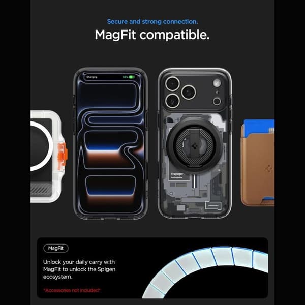 Spigen Mobilcover Til iPhone 18 Pro/17 Pro Magsafe Ultra Hybrid Zero One - Sort