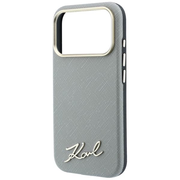 Karl Lagerfeld -puhelinkotelo iPhone 18 Pro/17 Pro Magsafe Saffiano Small Script