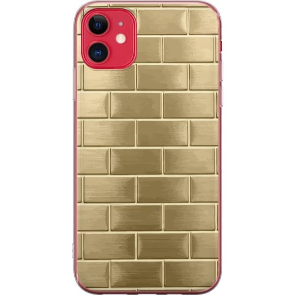 Taske til Apple iPhone 11 med gyldne mursten