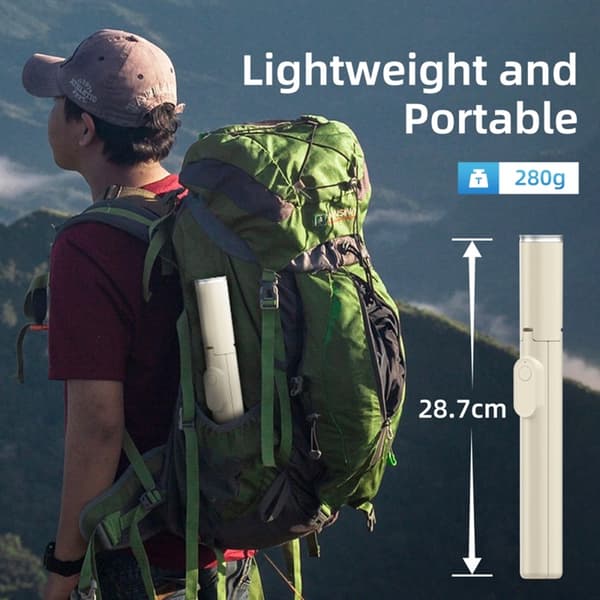 Tech-Protect Bluetooth Selfie Stick Stativ - Beige