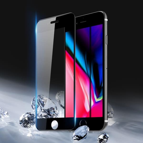 [2-PACK] Härdat Glas Skärmskydd iPhone 8 Plus / iPhone 7 Plus - Svart