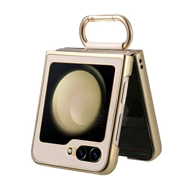 Mobilskal för Galaxy Z Flip 6 Electroplating Ring Kickstand