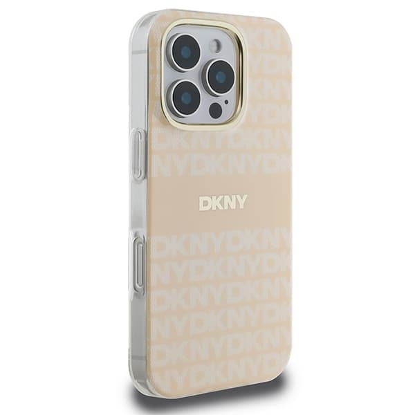 DKNY Matkapuhelimen kuori iPhone 16 Pro MagSafe Repeat Texture Pattern - Ruusu
