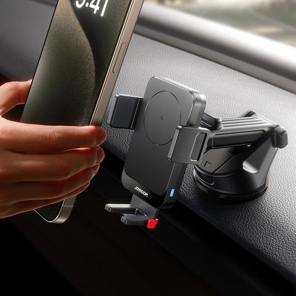 Joyroom Bilholder Dashboard Trådløs Oplader 15W Sort