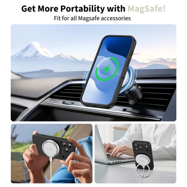 Tech-Protect Mobilskal till iPhone 17 Pro Max Magsafe Silikon - Svart
