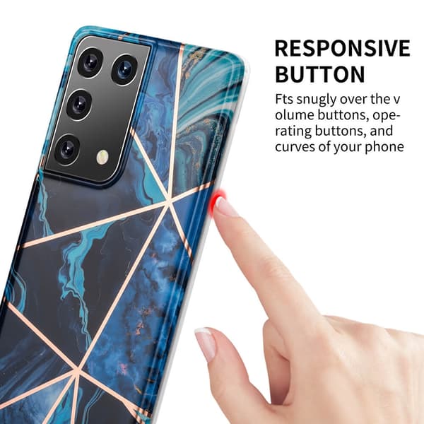 BOOM - Grid cover Galaxy S21 Ultra - Grøn Marmor