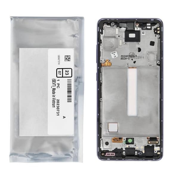 Galaxy A52S 5G Skærm med LCD-display Service Pack Lilla