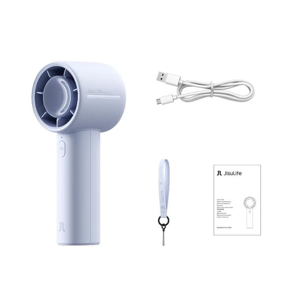 Jisulife Bærbar USB Håndventilator 4000 mAh Ventilator 10 - Blå