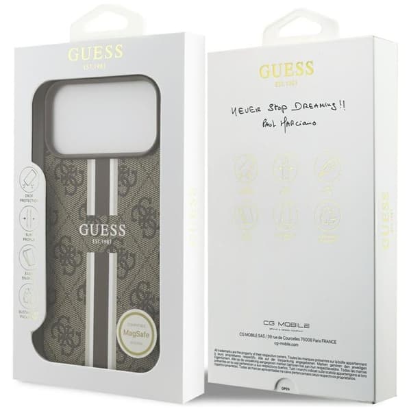Guess Mobilskal till iPhone 18 Pro Max/17 Pro Max MagSafe 4G Printed - Brun