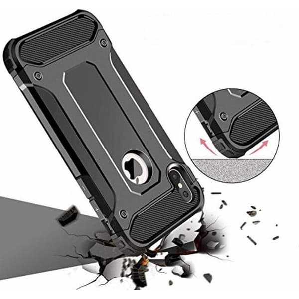 iPhone X/XS Etui Forcell Armor Hård Plast - Sort