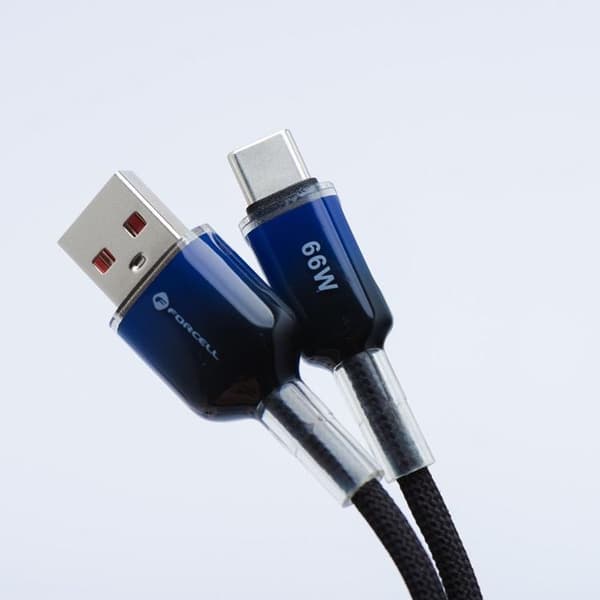 FORCELL USB-A til USB-C 66W Kabel 3A 1m QC4.0 C352 - Sort