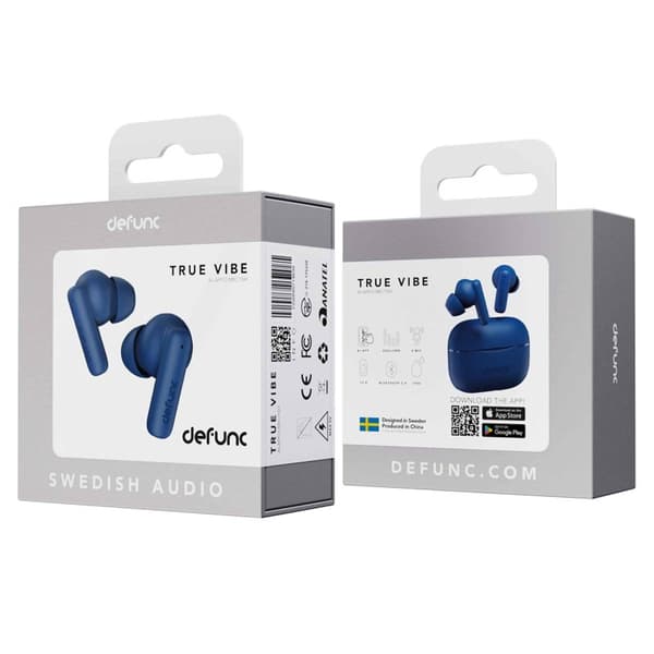 Defunc TRUE VIBE TWS Plugin In-Ear BT hovedtelefon Blå