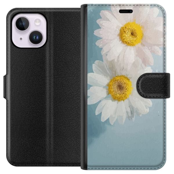 Apple iPhone 15 Plus tegnebog med sommerblomster