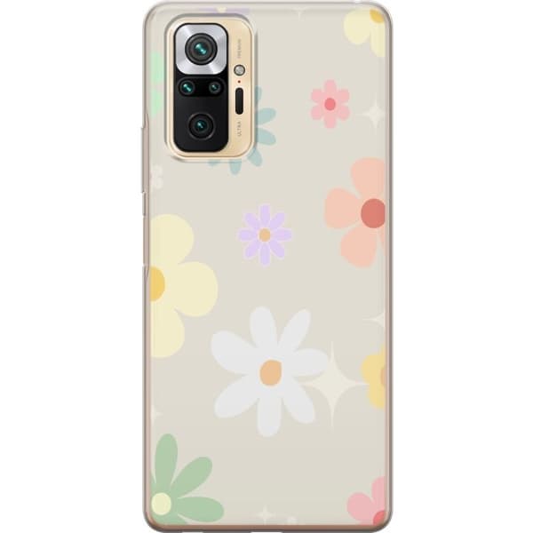 Xiaomi Redmi Note 10 Pro telefonetui med fejede blomster
