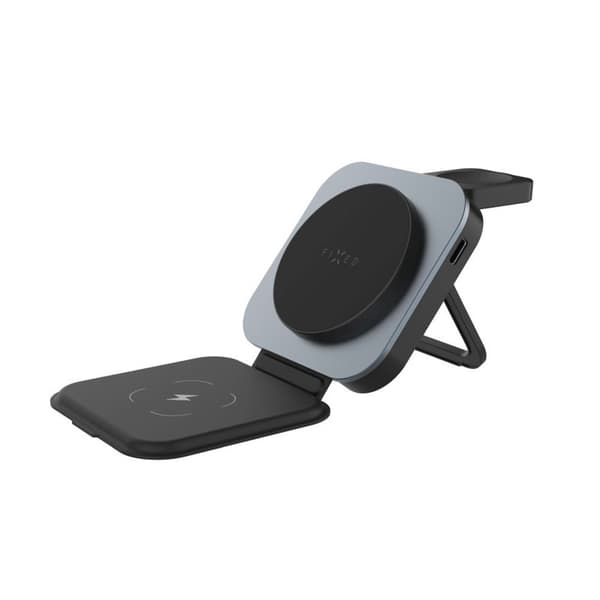 FIXED MagFlex Alu 3i1 foldbar trådløs oplader med stativ