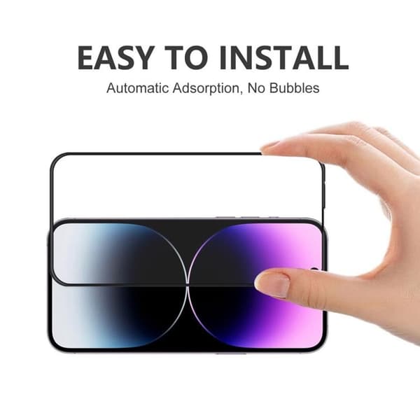 [2-PACK] iPhone 14 Pro Karkaistu lasinen näytönsuoja - Musta