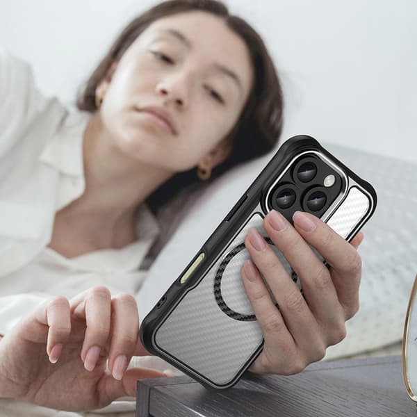 Telefontaske til iPhone 16 Pro MagSafe Silicone Leading - Sort