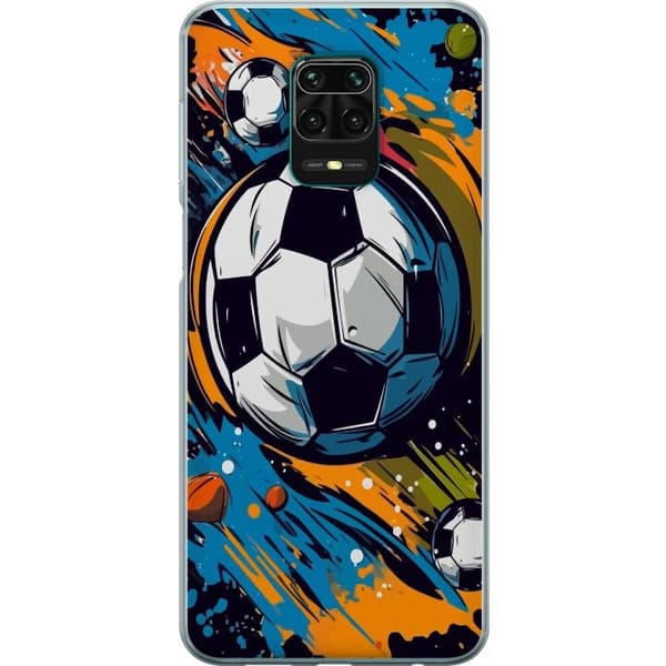 Telefontaske til Xiaomi Redmi Note 9 Pro med fodbolde