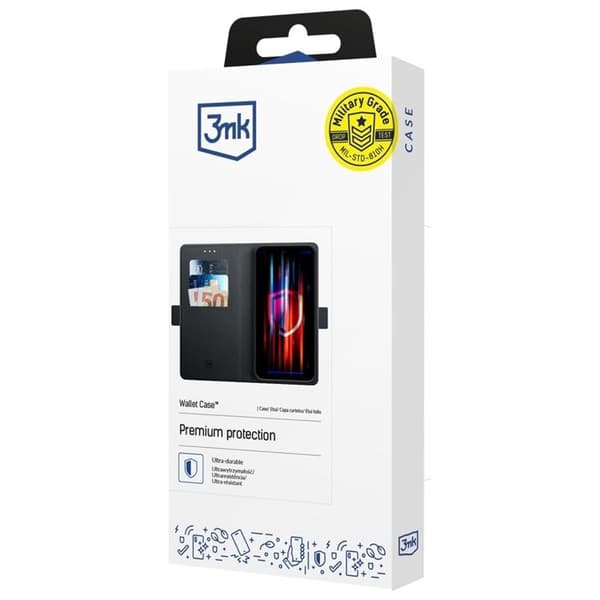 3MK iPhone 17 Pro Max Plånboksfodral - Svart
