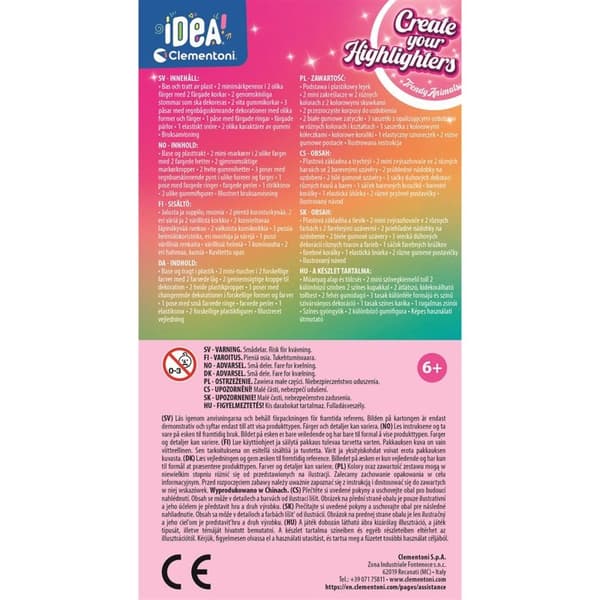 CLEMENTONI Small Highlighter Lab Trendy Animals