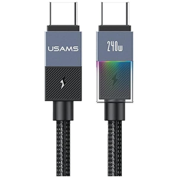 USAMS USB-C–USB-C 240W -kaapeli 1.2m SJ777 - Tarnish
