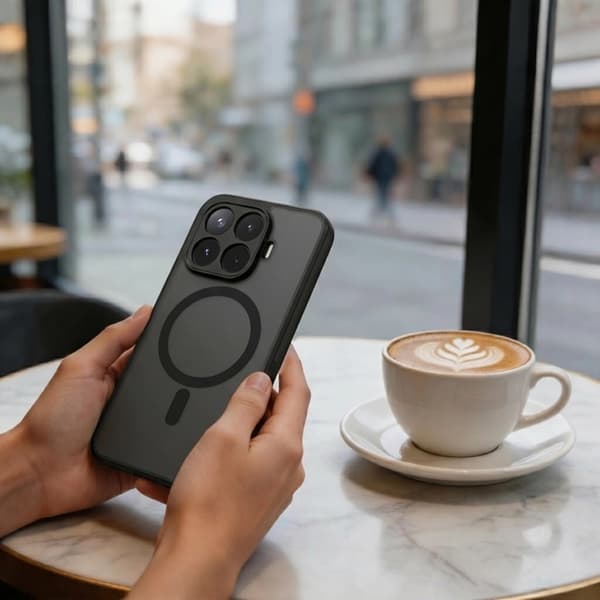 Tech-Protect Mobilcover Til Xiaomi 17T Pro MafSafe Magmat - Mat Sort