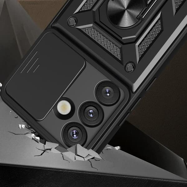 Mobilcover til Galaxy S26 Plus Hybrid Armor Camshield - Sort