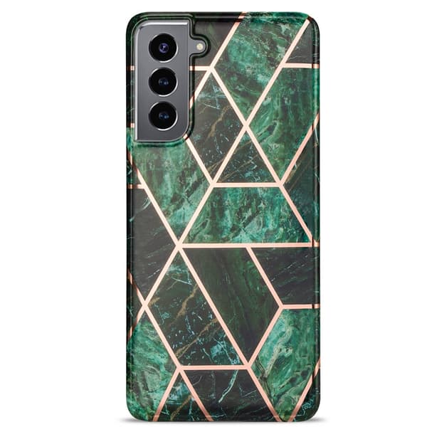 BOOM - Grid skal Galaxy S21 Plus - Grön Marmor