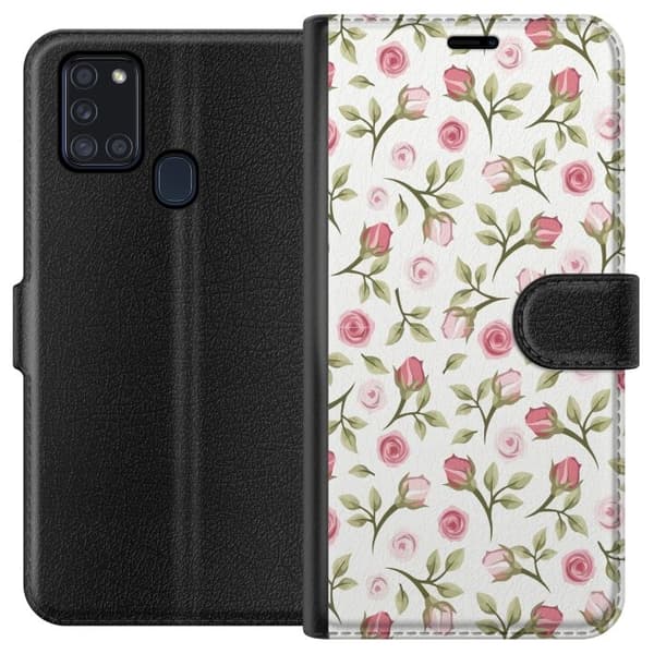 Pung Taske til Samsung Galaxy A21s med Blomster