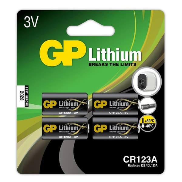 GP Batteri Lithium Pro 123A 4-Pakke