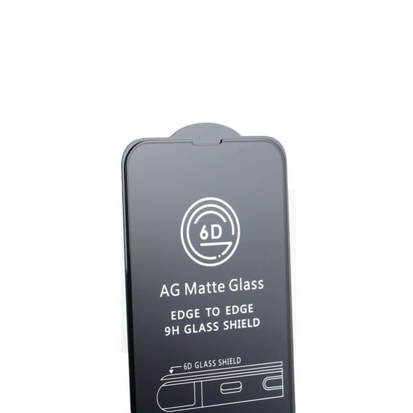 Skyddsglas 6D Matt till iPhone 12 Pro Max med Svart Ram