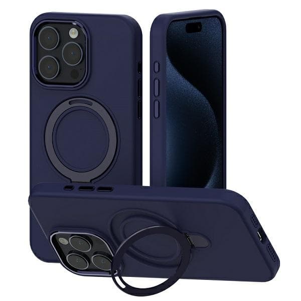 Mercury Telefontaske til iPhone 15 MagSafe Stand Silikone - Blå