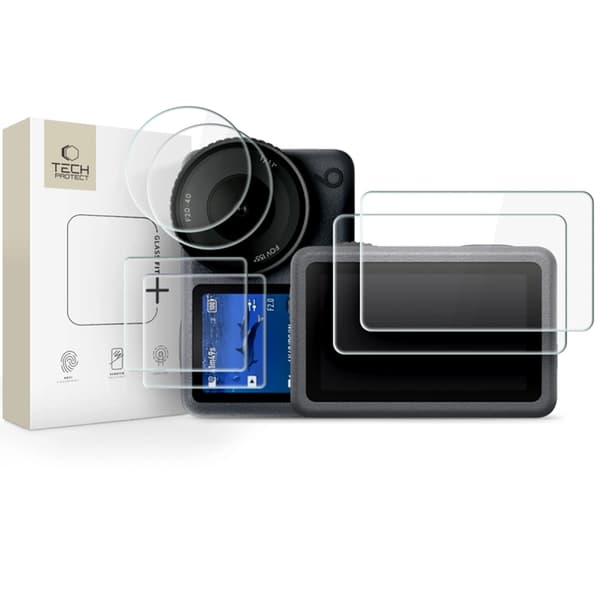[2-Pack] Tech-Protect Skärmskydd Härdat Glas För Dji Osmo Action 6 - Clear
