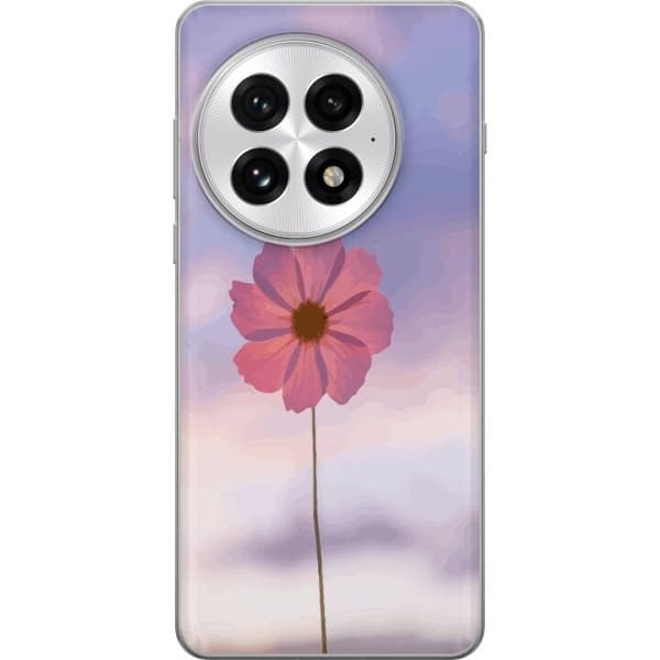 Taske til OnePlus 13 med lyserød blomst