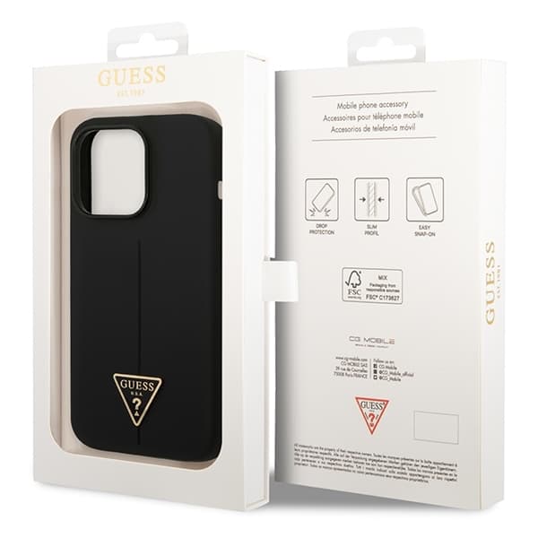 Guess Mobilskal till iPhone 14 Pro MagSafe Silicone Triangle