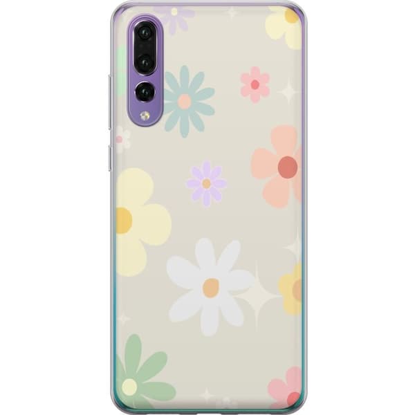 Taske til Huawei P20 Pro med fejende blomster