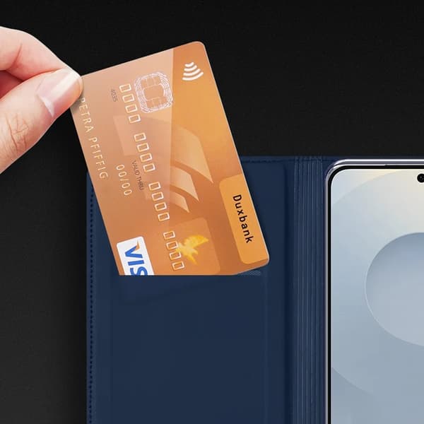 DUX DUCIS Skin Pro Galaxy S25 Edge Plånboksfodral PU Läder - Blå
