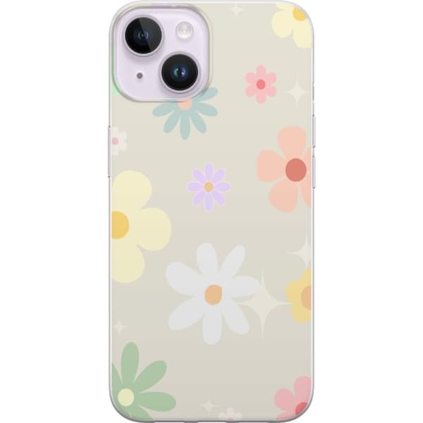 Apple iPhone 14 Plus Taske med Fejende Blomster