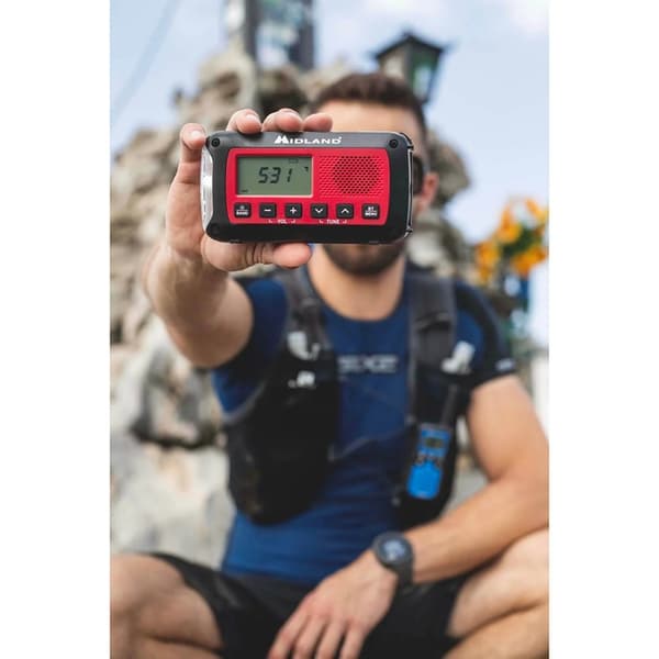 Midland Nødradio ER250BT - Rød/Sort